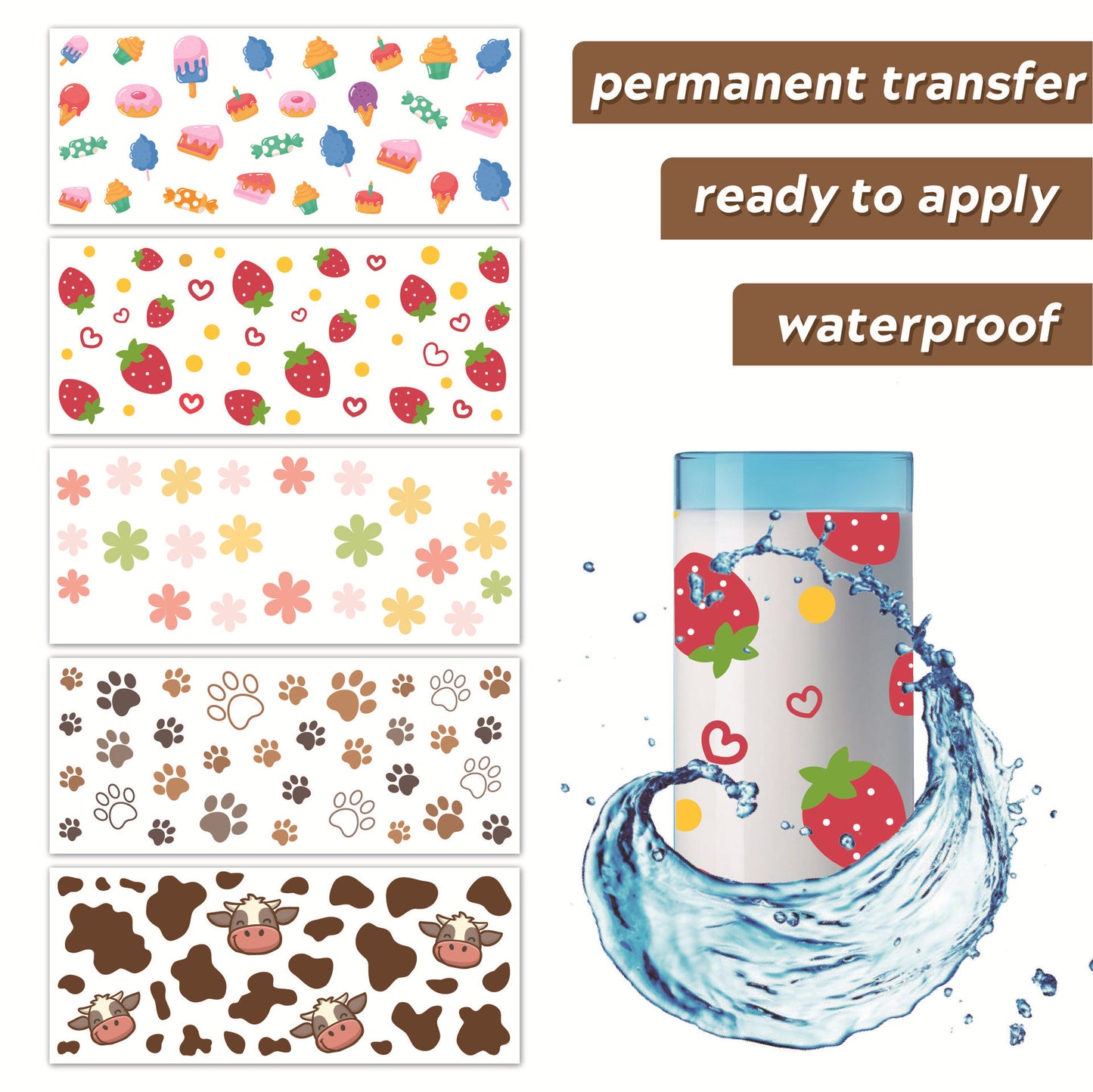 UV DTF Cup Packaging Transfer Customized【Contact us to send a file selection】